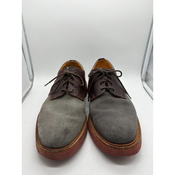 Mark McNairy \'The Saddle\' Grey Suede and Brown Grain Leather Shoes US 9 1/2 main image 8